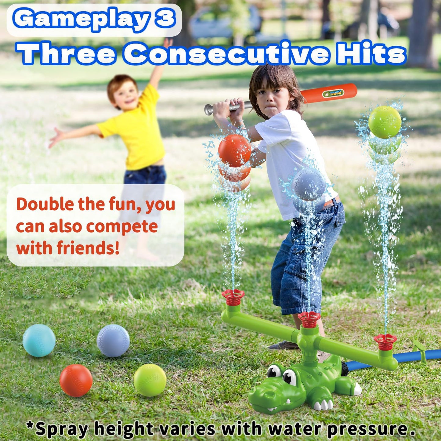 🔥50%off   Kids Baseball Launch Rocket Sprinkler Outdoor Lawn Water Toy