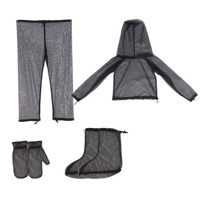 ✨50%off🦟4-Piece Ultra-Light Anti-Mosquito Mesh Suit | High-Visibility No-See-Um Mesh Jacket, Pants, Gloves & Socks Set | Adjustable Breathable Bug Gear for Camping, Fishing & Outdoor Hiking