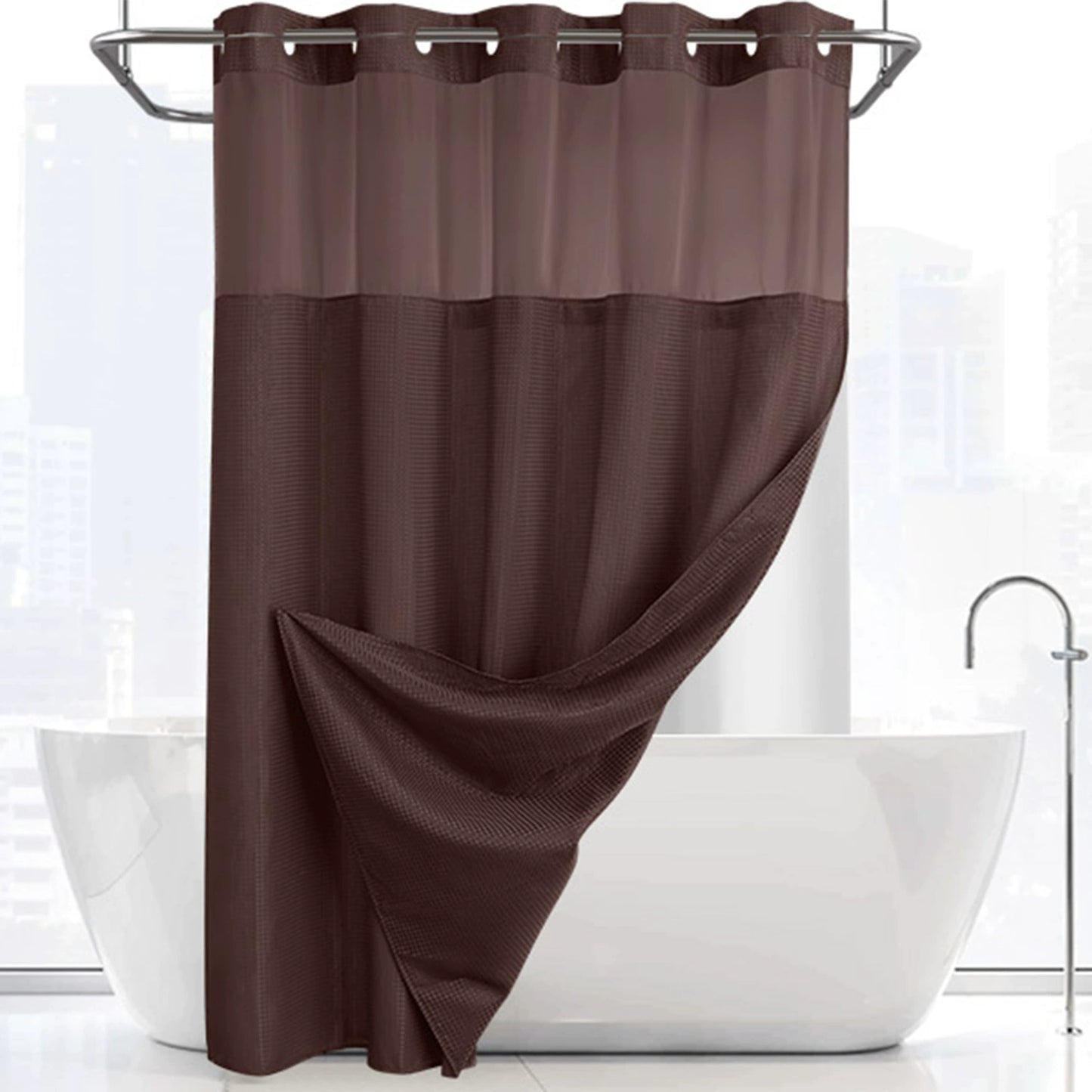 ✨50%OFF💥No-Hook Shower Curtain