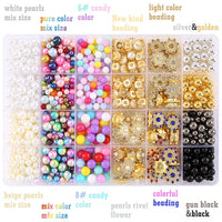 24 Grids Pearls & Flower Studs Kit
