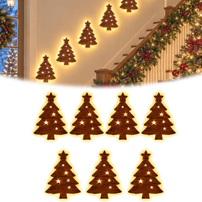🦌 7-Piece Glowing Reindeer Wall Decor – Warm Christmas Flying Reindeer Light Set