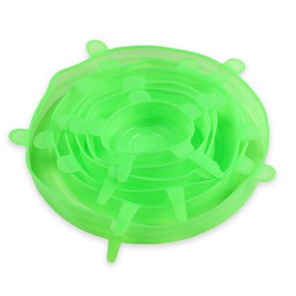 ✨Buy 1 Get 1 Free✨6-Pack Food Grade Silicone Stretch Lids | Reusable Leak-Proof Microwave & Freezer Safe Elastic Covers for Bowls, Cups, Plates & Fruits (Fits Square & Round)
