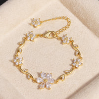 FlowerWhiteZirconGold