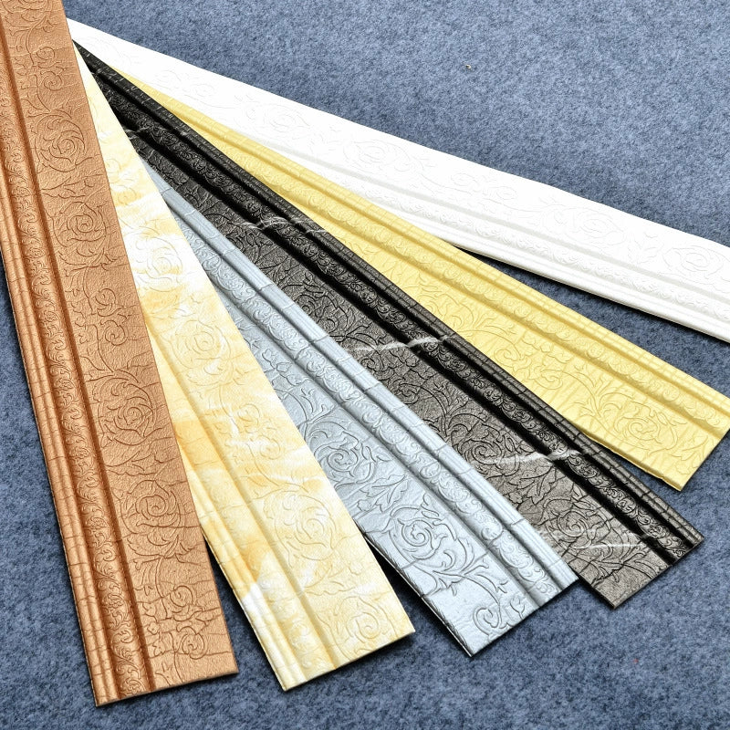 ✨50%off✨3D Self-Adhesive Foam Molding Trim | Wall Border, Skirting Board, Ceiling Crown Molding, Corner Line for Home Decor