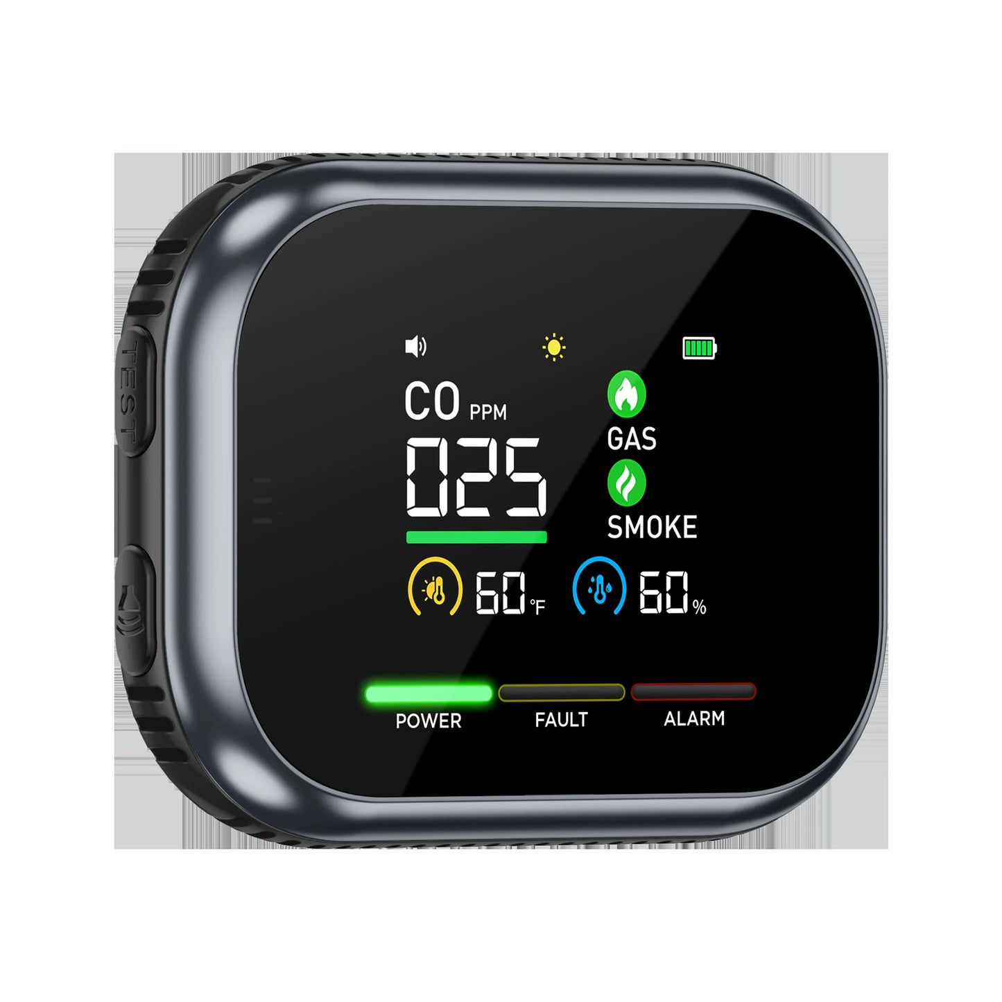 🔥Today Only 50% OFF🔥5‑in‑1 Gas Detector | Temp Humidity CO Gas Leak Smoke Alarm 🚨