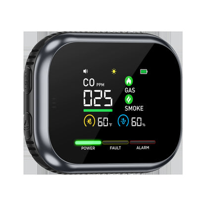 🔥Today Only 50% OFF🔥5‑in‑1 Gas Detector | Temp Humidity CO Gas Leak Smoke Alarm 🚨