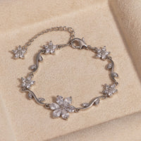 FlowerPastelPinkZirconWhiteGold