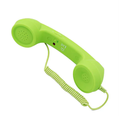 📞50% OFF NOW! Vintage Retro Telephone Handset – Wired Retro Phone Receiver for Smartphones, Ergonomic Curved Old-School Phone Handset, Cute Aesthetic Accessory & Unique Gift for Home & Desk