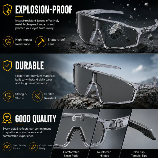 ☀️Limited-time 50% off🥇UV400 Photochromic Polarized Safety Glasses