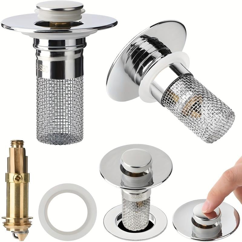 🔥 Buy one get one free 🛡️ Universal Pop Up Sink Drain Filter