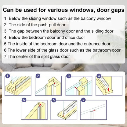 ✨16.4Ft Door Weather Stripping | Adhesive Draft Stopper Seal Strip for Doors, Windows & Shower Doors