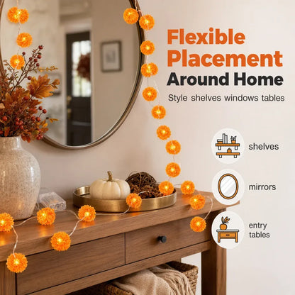 🌼Last Day Special Offer🎃Artificial Marigold LED String Lights
