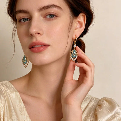 ⏳2026 Luxury Collection ⏰Sky Blue Drop Dangle Hoop Earrings💧💍