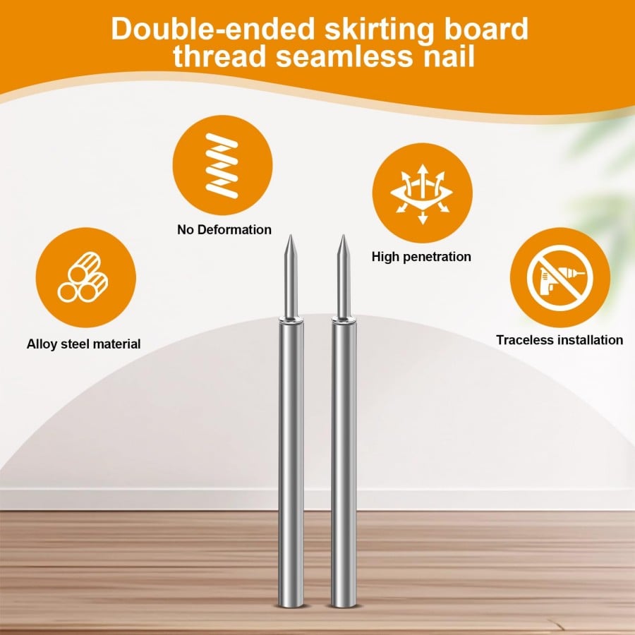 📌Double-Headed Skirting Thread Seamless Nail Non Marking