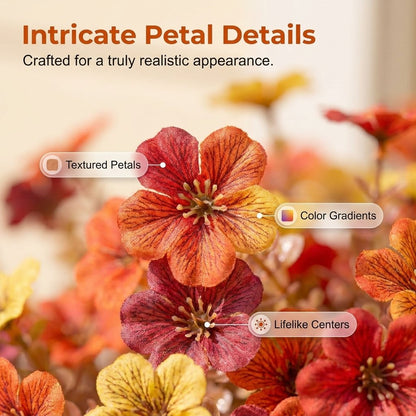 🍂🧡Artificial Autumn Violet Silk Flower Bouquet