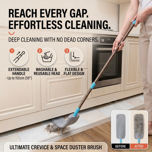 🔥Limited-time 50% off🧹Bendable Washable Microfiber Dust Brush, Hard To Reach Furniture Gaps🧼