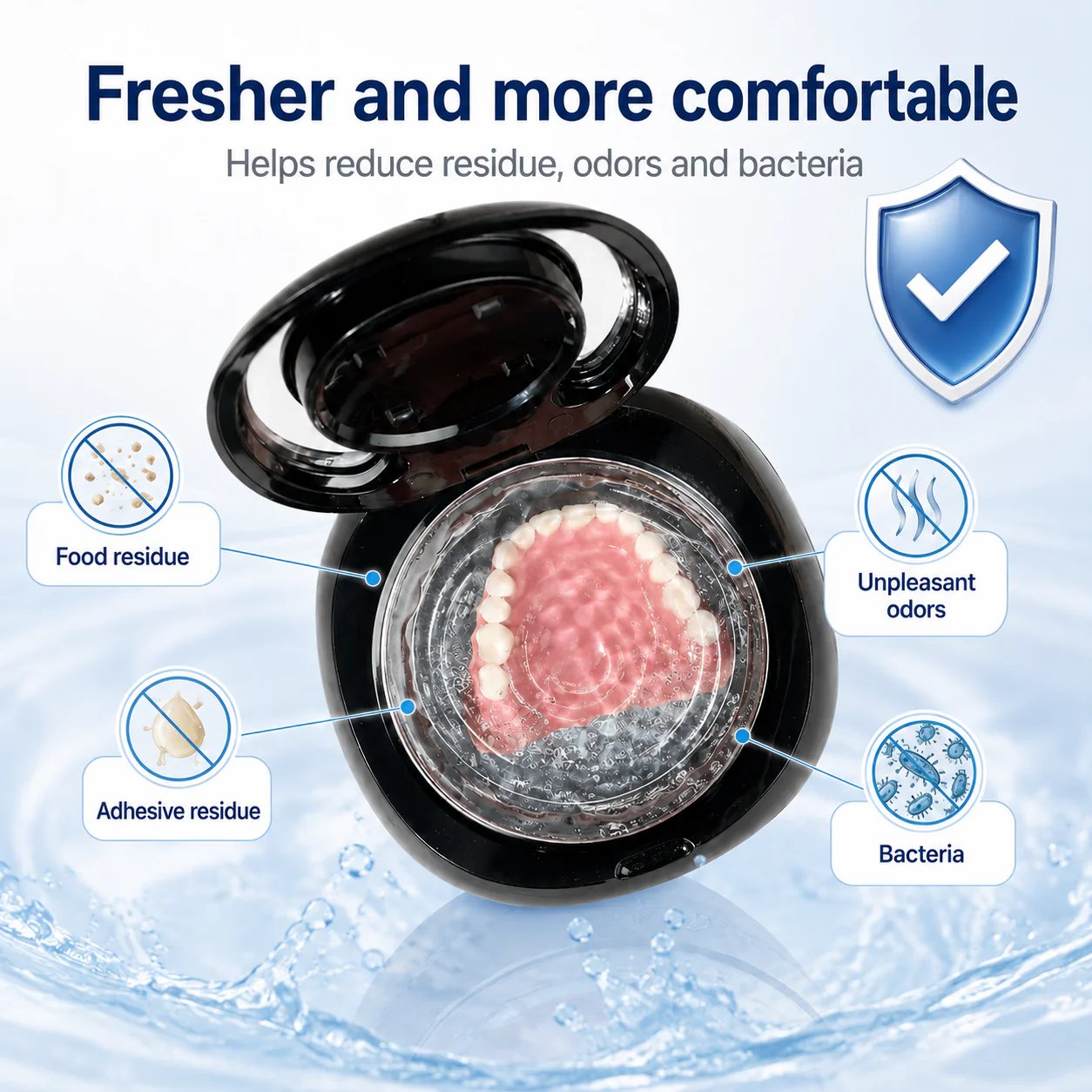🔥HOT SALE🔥🦷 Denture Dome Ultrasonic UV-C Cleaner