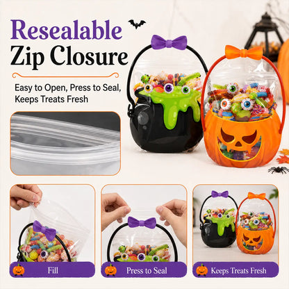 🎃 2026 Halloween Early Deal! 🎉Halloween Goodie Bags 🧡 Pumpkin & Cauldron Treat Bags