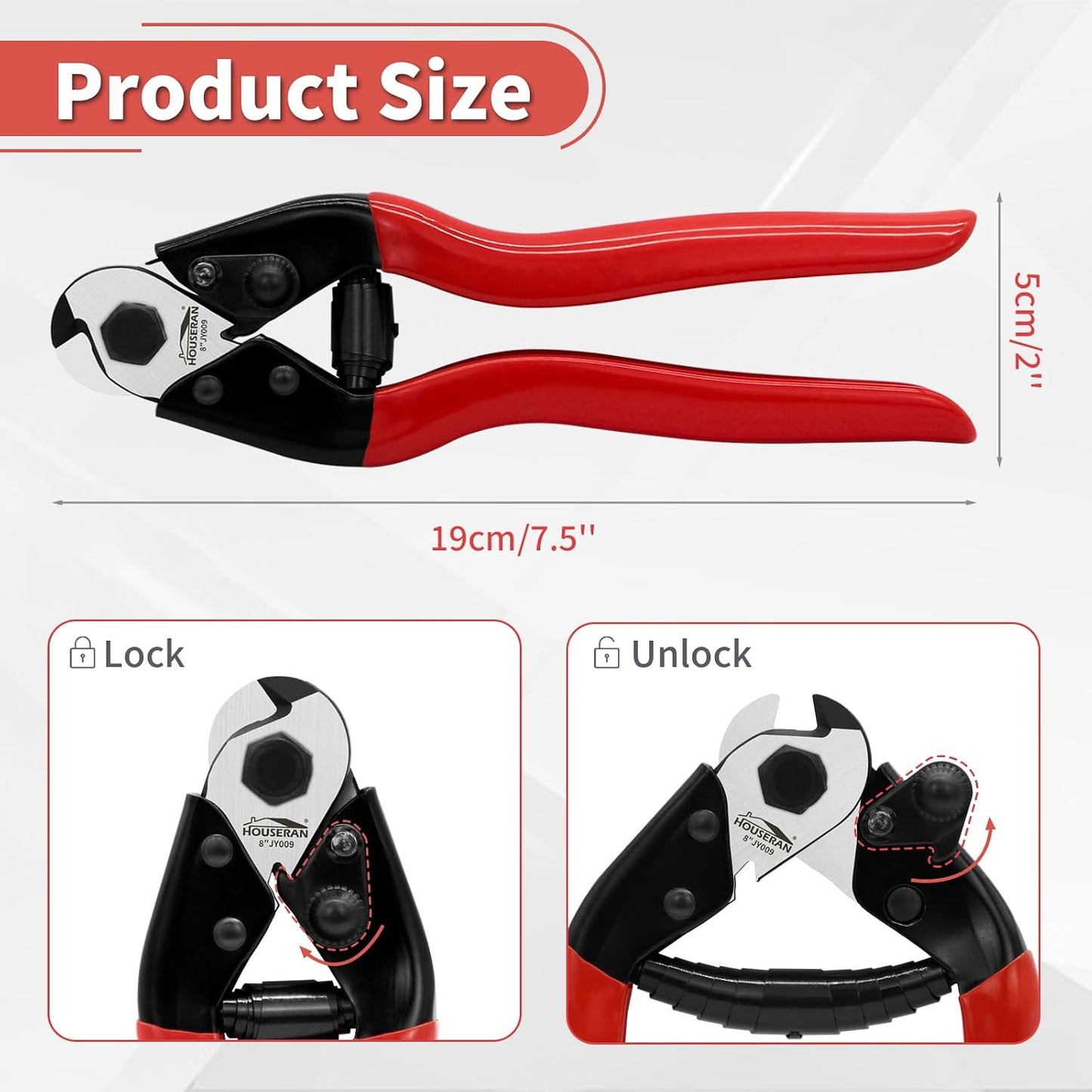 🗜️🧰8-inch wire rope cutters
