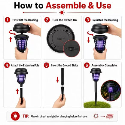 50%off🏠Summer Essentials🦟Solar-Powered UV Mosquito Killer Lamp