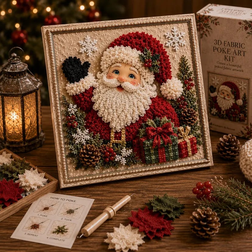 🔥 Half Price Offer - 🎄 3D Christmas Fabric Stamping Set