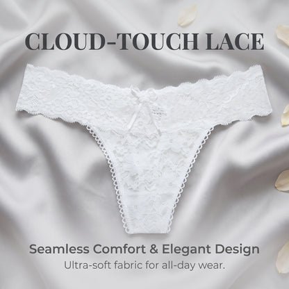 ✨Buy 1 Get 1 Free✨Women's thin, breathable, seamless thong panties with sexy lace, hollow-out cross straps and bikini design