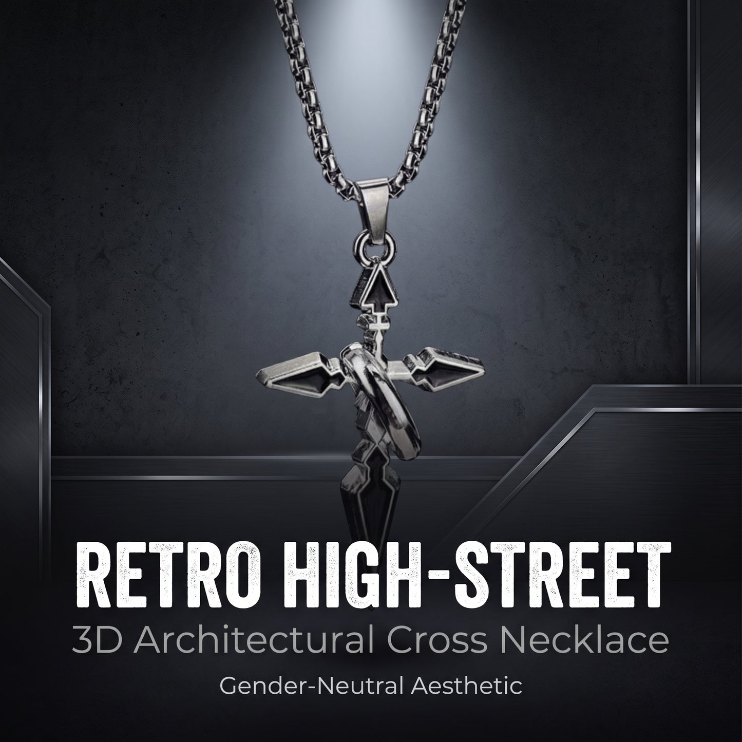 📿50%off📿Vintage Niche Cross Pendant Necklace, Unisex Couple Trendy Versatile Ins Jewelry