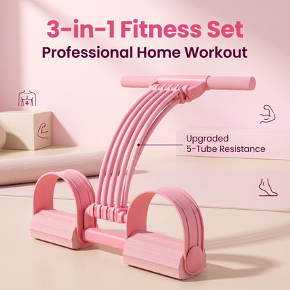 ✨50%off✨Foot Pedal Resistance Band, Home Yoga Stretch Trainer for Full Body Workout & Sit-Up Assistance