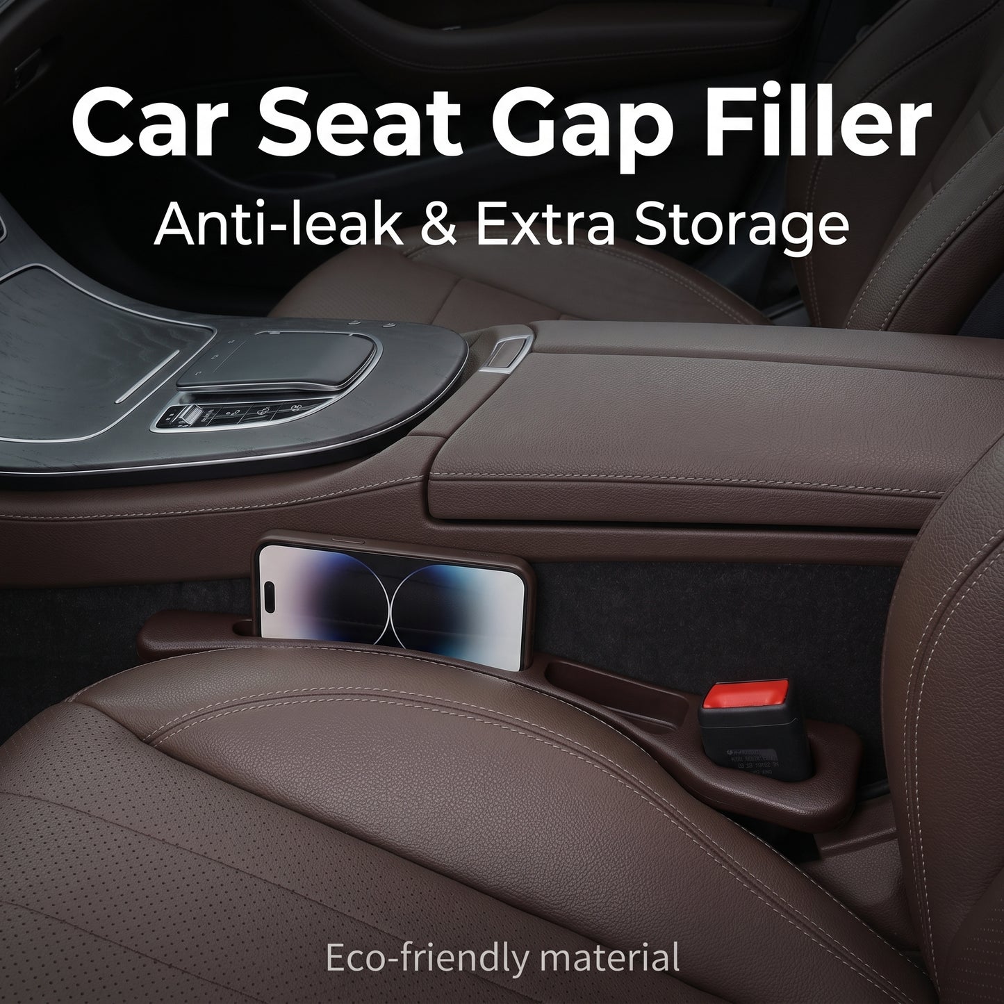 🔥Sales up to 50% off🔥 Universal Car Seat Gap Filler Strip – Anti-Drop Pad with Seatbelt Slot