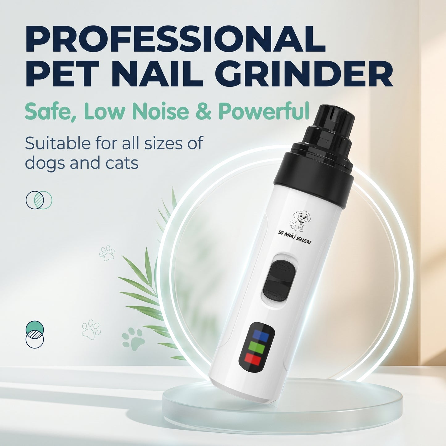 🔥Today Only 50% Off｜Pet Nail Grinder With Diamond‑Grade Grinding Wheels