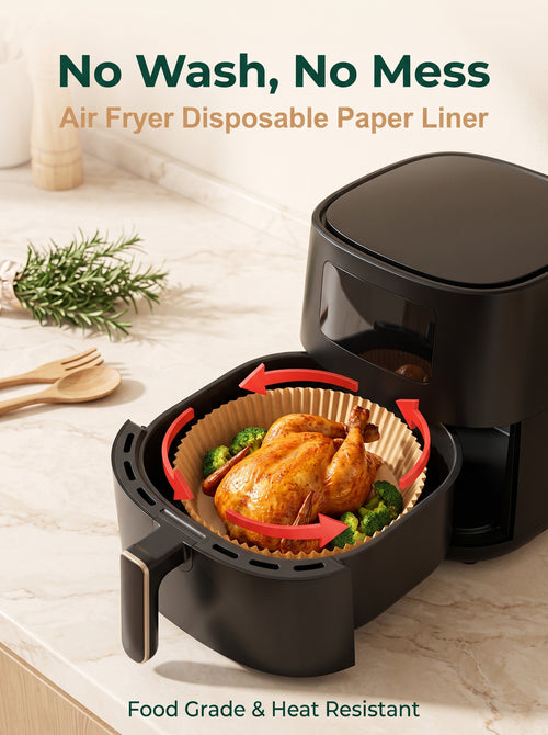 🔥Huge Special Offer: Buy One Get One Free 🍗 Air Fryer Paper Liners – No Mess, No Grease, Easy Cleanup! ✨