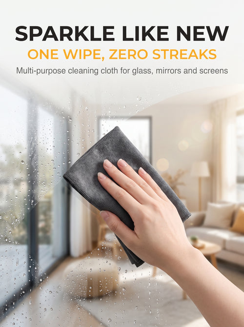 🔥Special Offer Buy 1 Get 1 FREE Magic Glass‑Cleaning Cloth Thick Lint‑Free Streak‑Free Mirror Towe
