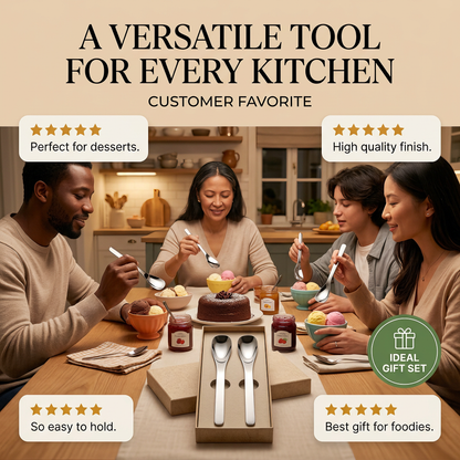 ✨Buy 1 Free 1🥄Stainless Steel Dessert Spoon Long-Handle 316L Stainless Steel Dessert Spoon
