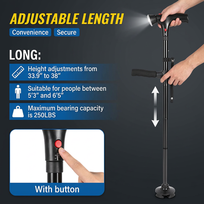 🎇50% OFF !! ⏰Multifunctional Folding Elderly Cane🦯