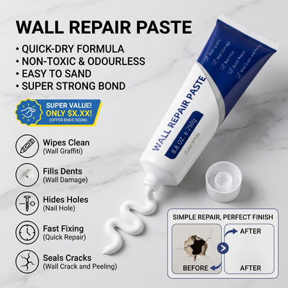 💕Buy 1 Get 1 Free🧱Waterproof Wall Repair Paste With Scraper & Sandpaper