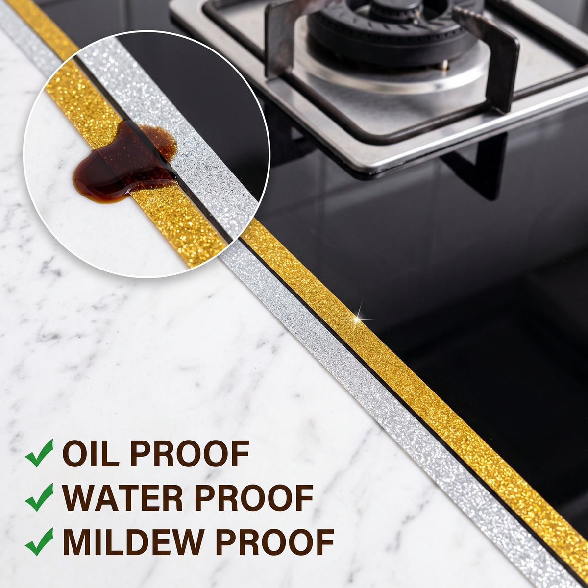 💕Buy 1 Get 1 Free🔥🛠6/12m Ceramic Tile Gap Mildewproof Waterproof Self-Adhesive Caulk Strip