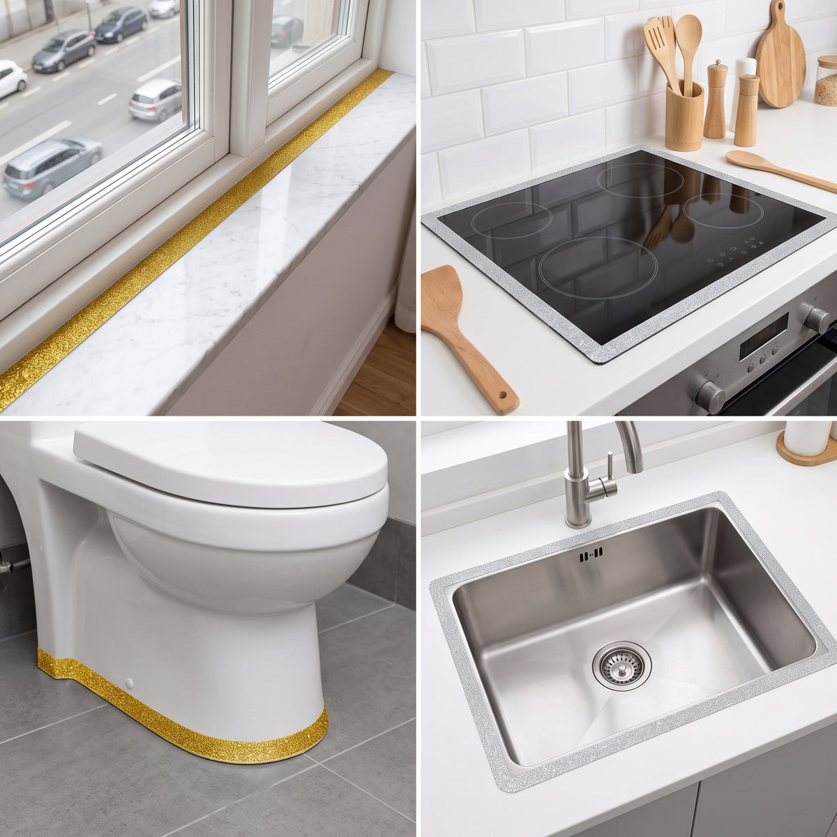 💕Buy 1 Get 1 Free🔥🛠6/12m Ceramic Tile Gap Mildewproof Waterproof Self-Adhesive Caulk Strip
