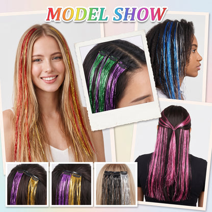 🔥50%OFF✨Clip-in Tinsel Hair Extensions