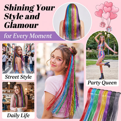 🔥50%OFF✨Clip-in Tinsel Hair Extensions