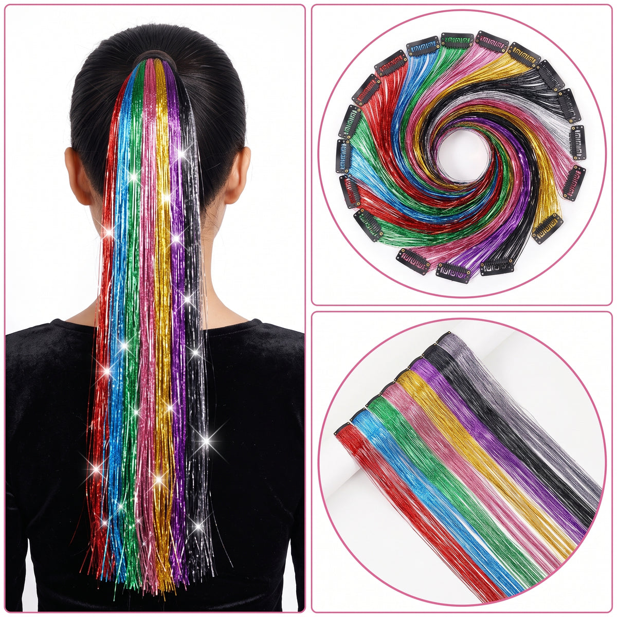 🔥50%OFF✨Clip-in Tinsel Hair Extensions