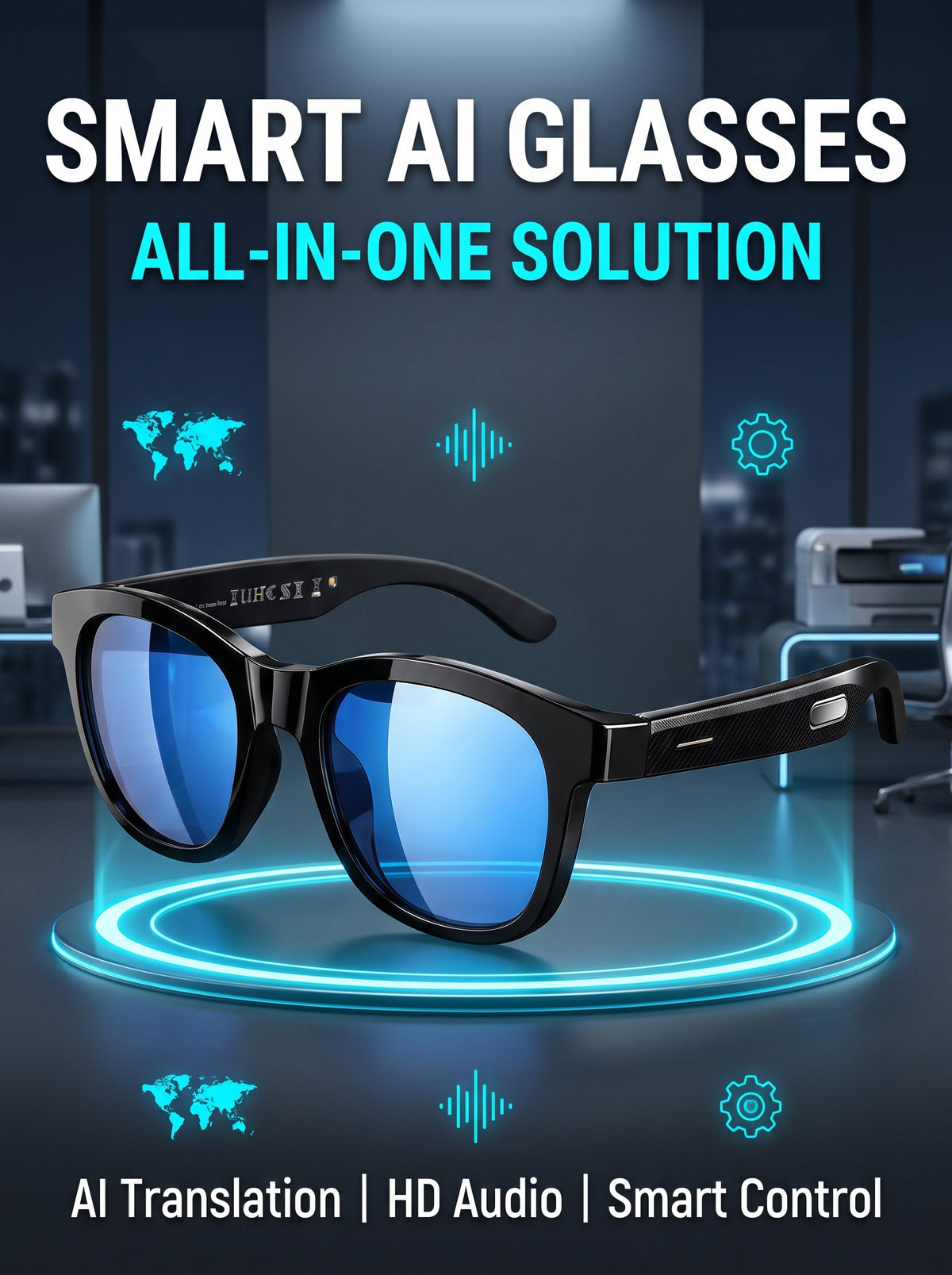 🔥Special Offer 50% OFF｜AI Smart Glasses ChatGPT 8MP Camera 4K Video 160+ Languages Translation