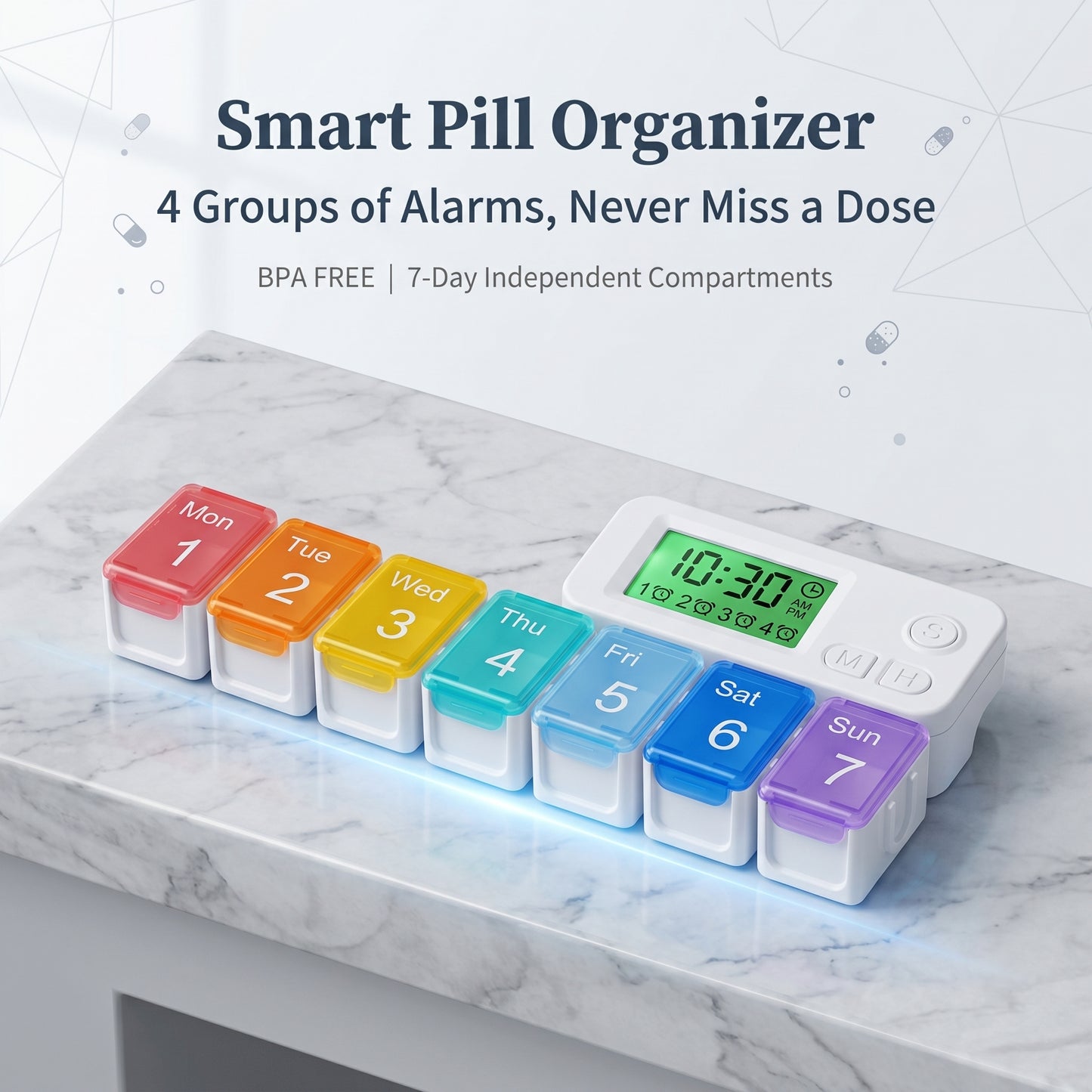 🔥🔥50%off💊Smart Timing Reminder Electronic Pill Box Medicine pill storage box
