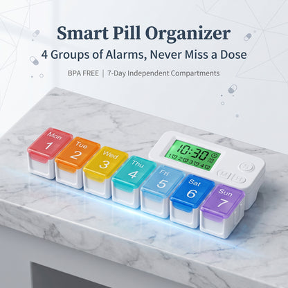 🔥🔥50%off💊Smart Timing Reminder Electronic Pill Box Medicine pill storage box