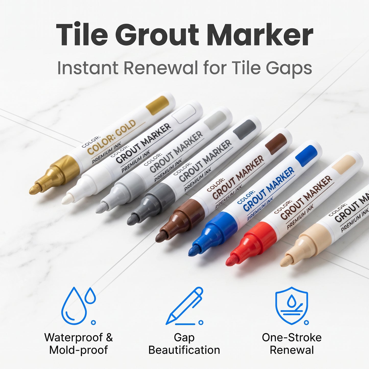 🔥Buy 1 Get 1 Free✨Anti-mould and waterproof joint pen for ceramic tiles