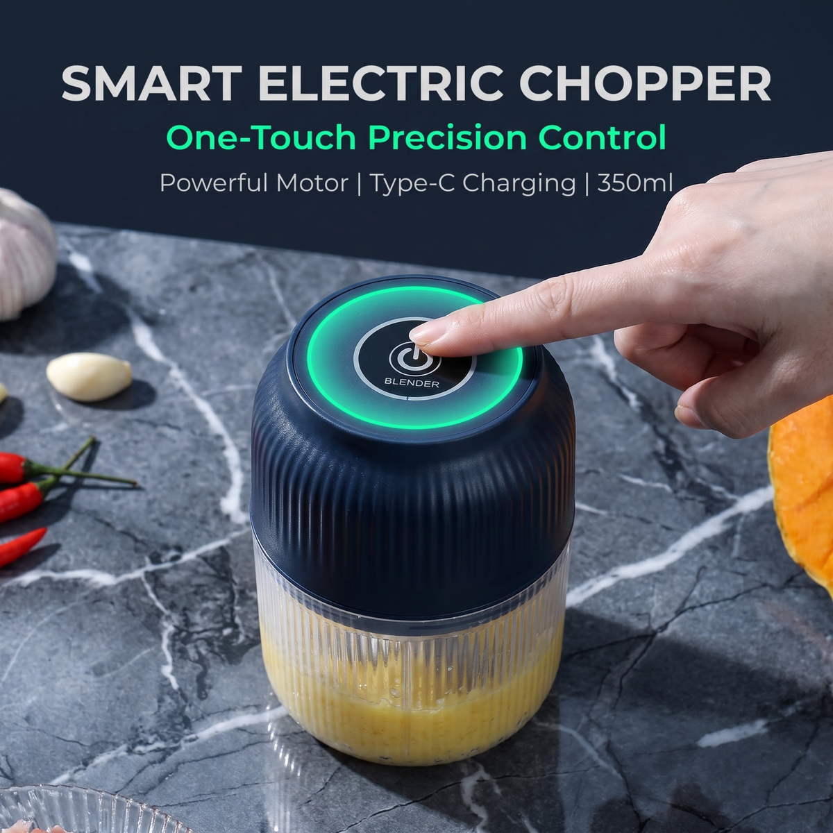 👶🥕🍎 LIMITED-TIME 50% OFF! 4 Blades Versatile Electric Mini Chopper – Grind, Mince, Puree – Stainless Steel Blades, Easy Clean – Great for Baby Food, Salsa, Dips, and Dressings 🧑‍🍳✨