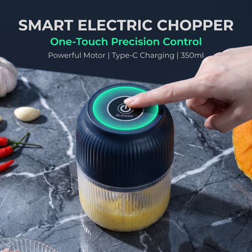 👶🥕🍎 LIMITED-TIME 50% OFF! 4 Blades Versatile Electric Mini Chopper – Grind, Mince, Puree – Stainless Steel Blades, Easy Clean – Great for Baby Food, Salsa, Dips, and Dressings 🧑‍🍳✨