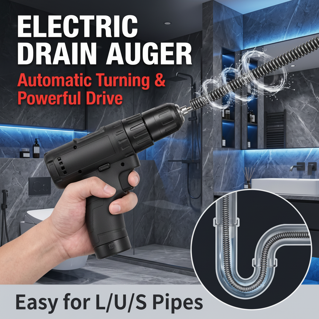 🔥50% OFF🔥Powerful spring tool for unclogging toilets, kitchen pipes, and floor drains