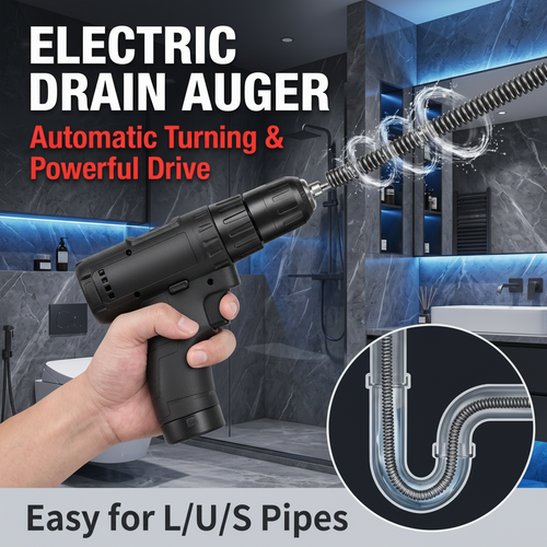🔥50% OFF🔥Powerful spring tool for unclogging toilets, kitchen pipes, and floor drains