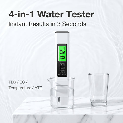 🔥50%off🔥4-in-1 Water Quality Tester Pen, Temp °C/°F & EC Meter