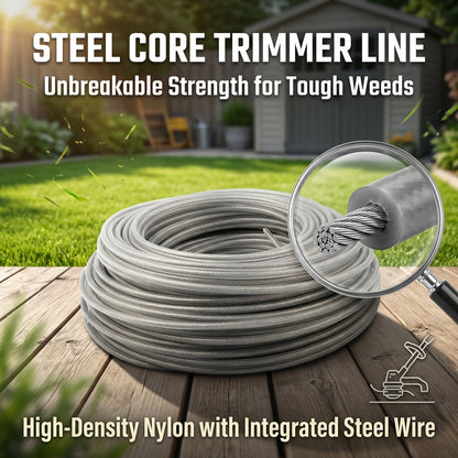 🔥50%off 🔥🌿200 FEET Universal Heavy-Duty Trimmer Line – Cut-to-Fit, Lasts Up to 10 Years